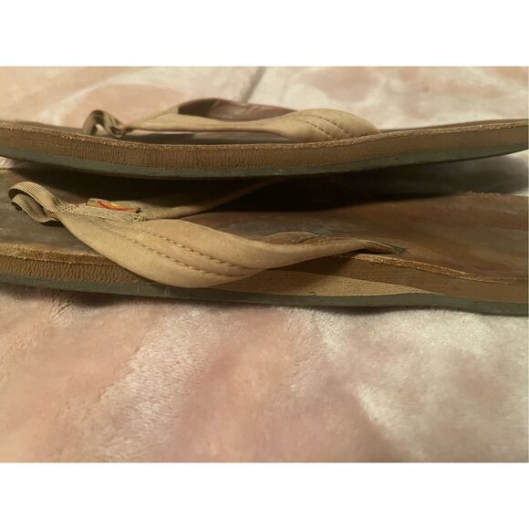 Men’s Rainbow Leather Flip Flops Sz 12 - Picture 5 of 7